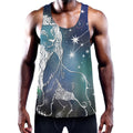 Constellation Of Leo Print Men's Workout Tank Top