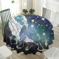 Constellation Of Leo Print Waterproof Round Tablecloth