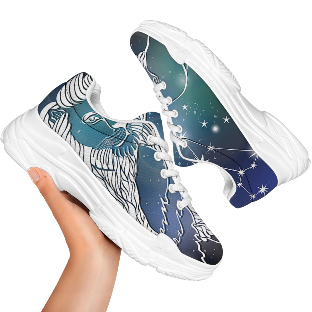 Constellation Of Leo Print White Chunky Shoes