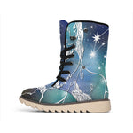 Constellation Of Leo Print Winter Boots