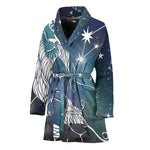 Constellation Of Leo Print Women's Bathrobe