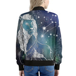 Constellation Of Leo Print Women's Bomber Jacket