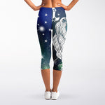 Constellation Of Leo Print Women's Capri Leggings