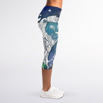 Constellation Of Leo Print Women's Capri Leggings