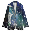 Constellation Of Leo Print Women's Cotton Blazer
