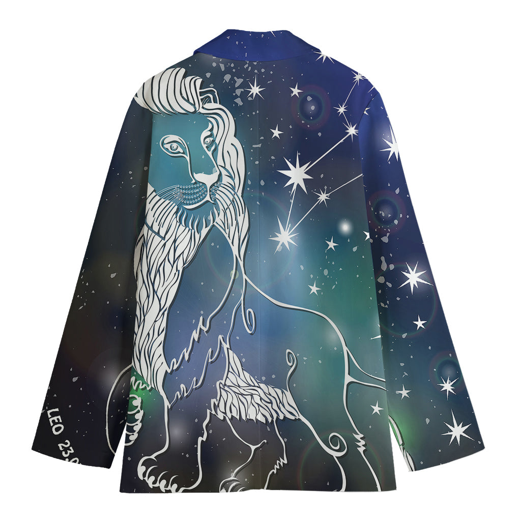 Constellation Of Leo Print Women's Cotton Blazer