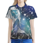 Constellation Of Leo Print Women's Polo Shirt