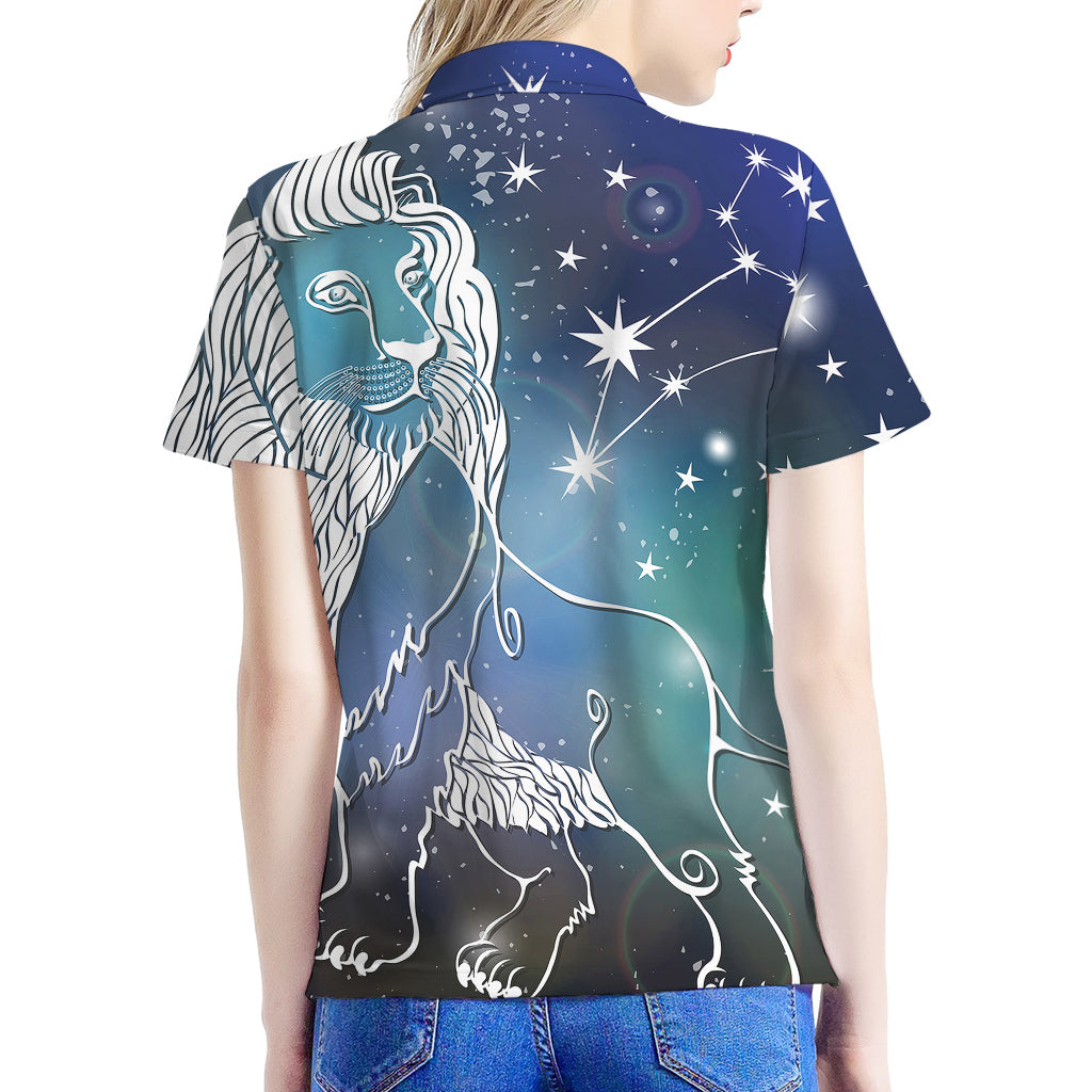 Constellation Of Leo Print Women's Polo Shirt