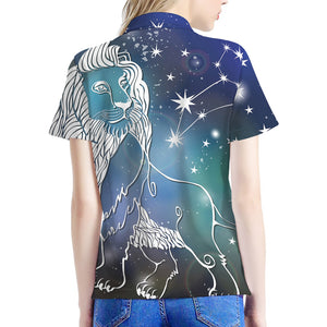 Constellation Of Leo Print Women's Polo Shirt