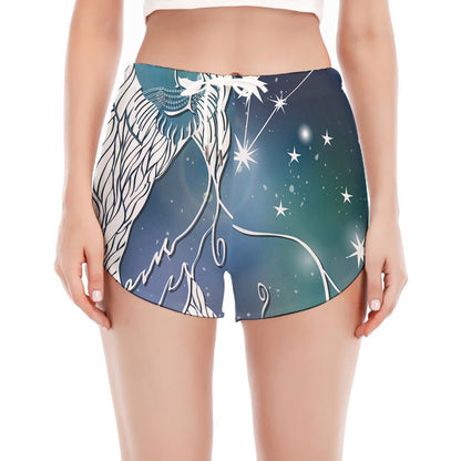 Constellation Of Leo Print Women's Split Running Shorts