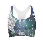 Constellation Of Leo Print Women's Sports Bra