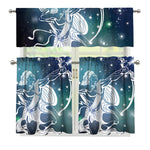 Constellation Of Sagittarius Print 3 Piece Kitchen Curtains