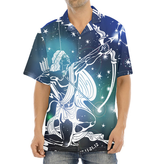 Constellation Of Sagittarius Print Aloha Shirt