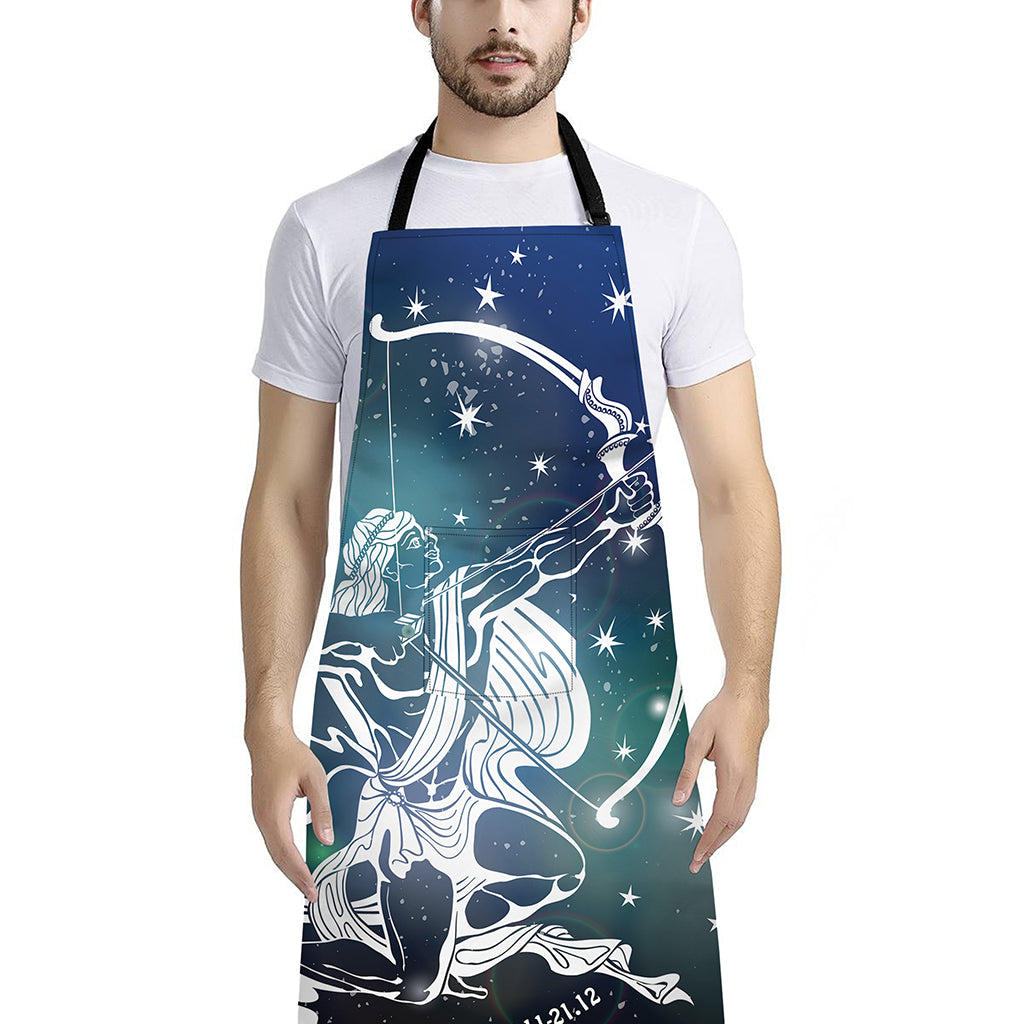Constellation Of Sagittarius Print Bib Apron With Pocket
