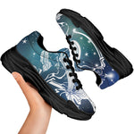 Constellation Of Sagittarius Print Black Chunky Shoes