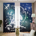 Constellation Of Sagittarius Print Dimout Pencil Pleat Curtains