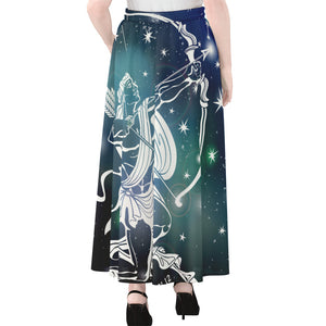 Constellation Of Sagittarius Print Chiffon Maxi Skirt