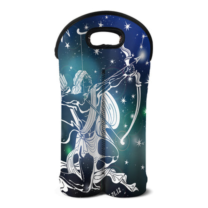 Constellation Of Sagittarius Print Double Neoprene Wine Tote