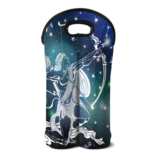Constellation Of Sagittarius Print Double Neoprene Wine Tote