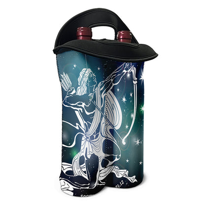 Constellation Of Sagittarius Print Double Neoprene Wine Tote