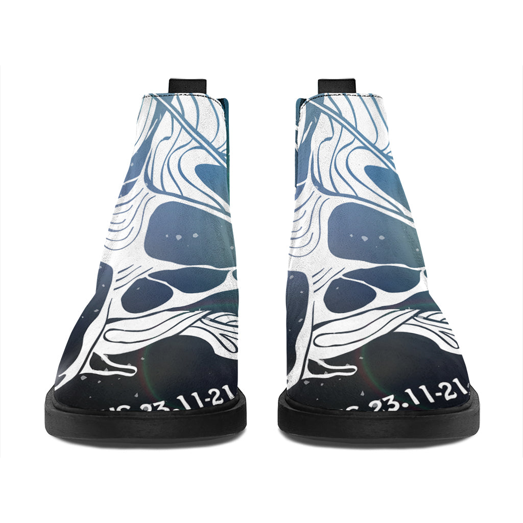 Constellation Of Sagittarius Print Flat Ankle Boots
