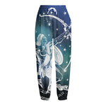 Constellation Of Sagittarius Print Fleece Lined Knit Pants