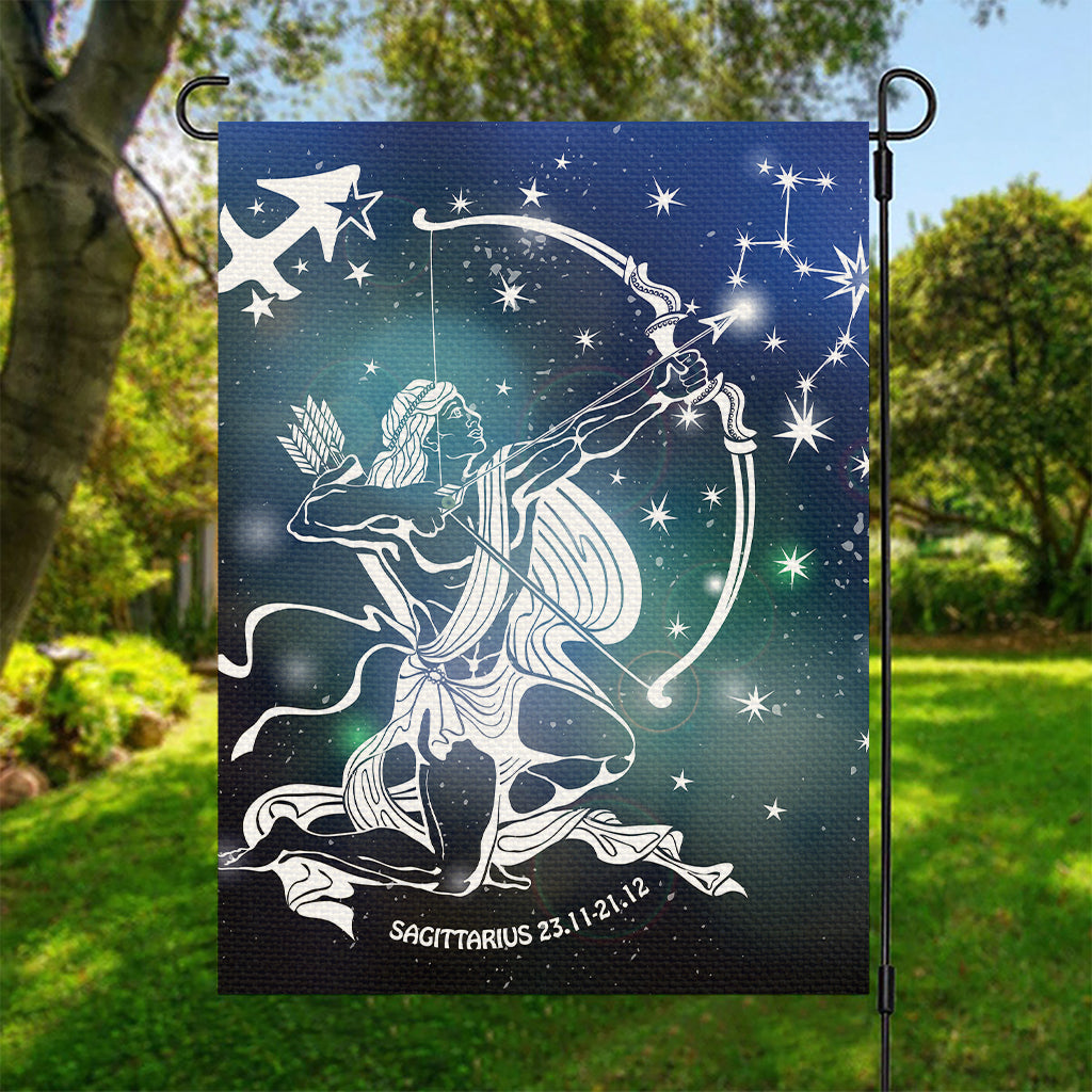 Constellation Of Sagittarius Print Garden Flag