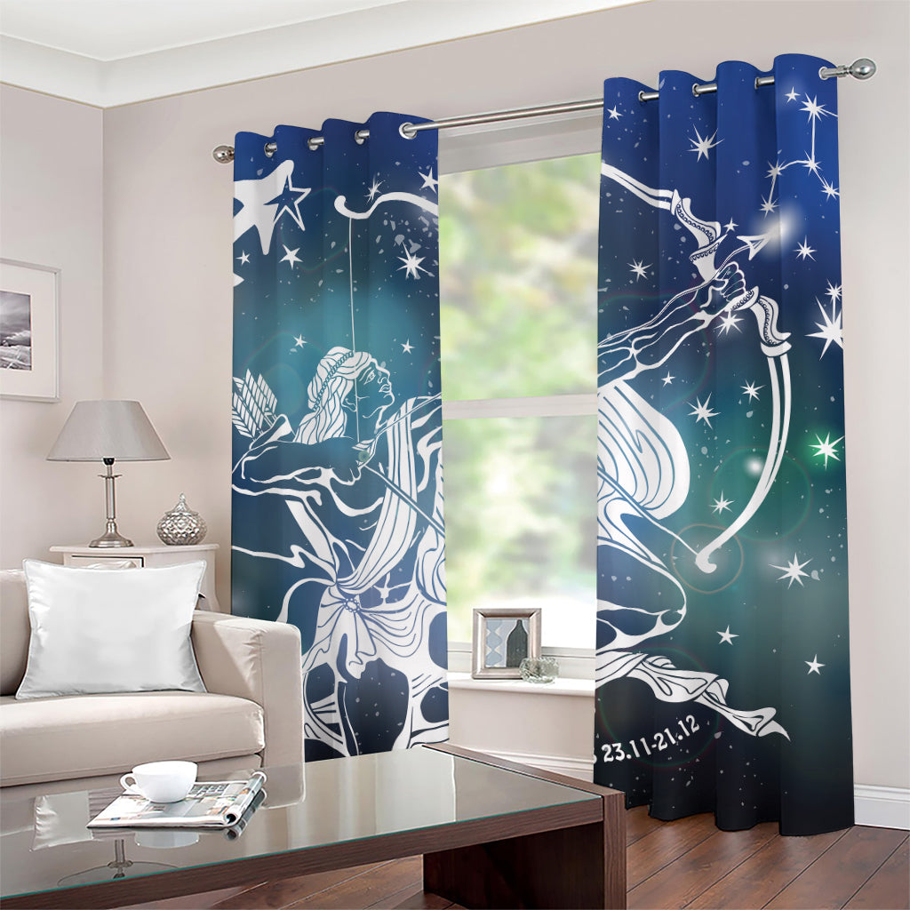 Constellation Of Sagittarius Print Grommet Curtains