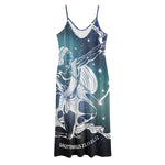 Constellation Of Sagittarius Print Jersey Midi Cami Dress