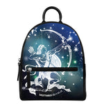Constellation Of Sagittarius Print Leather Backpack