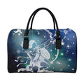 Constellation Of Sagittarius Print Leather Duffel Bag