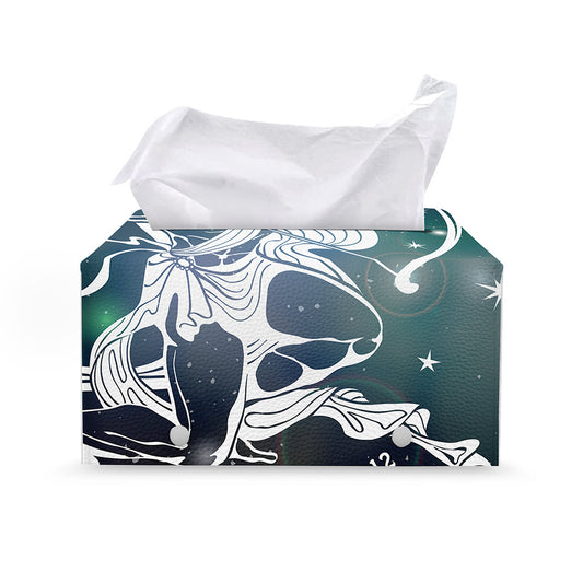 Constellation Of Sagittarius Print Leather Tissue Box Cover