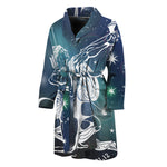 Constellation Of Sagittarius Print Men's Bathrobe