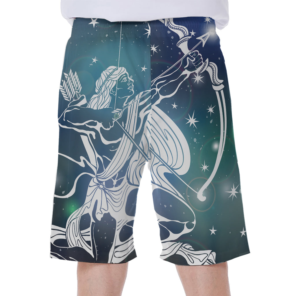 Constellation Of Sagittarius Print Men's Beach Shorts