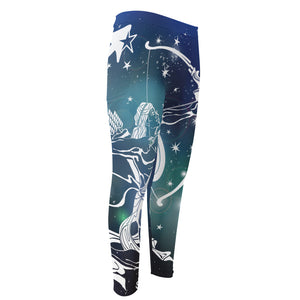 Constellation Of Sagittarius Print Men's Compression Pants