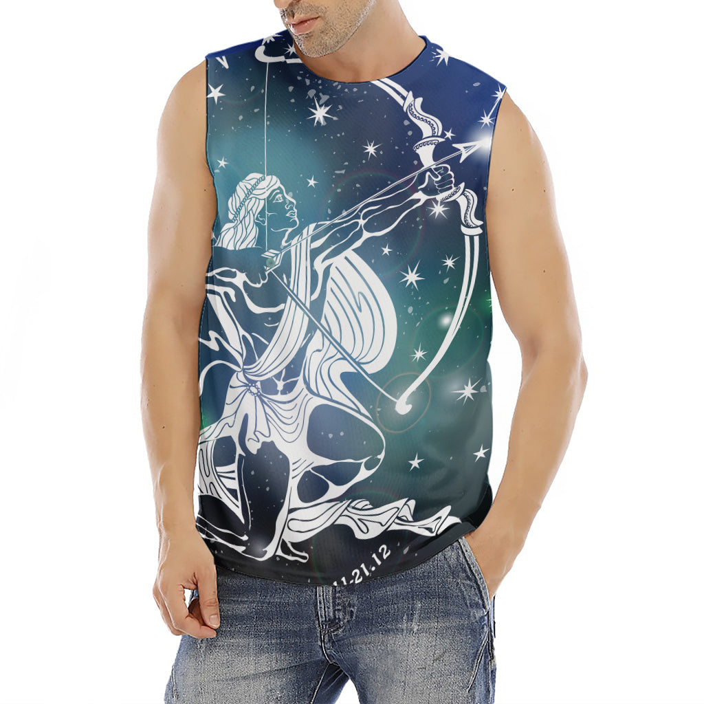 Constellation Of Sagittarius Print Men's Fitness Tank Top