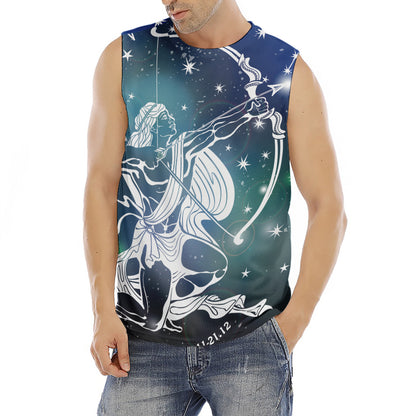 Constellation Of Sagittarius Print Men's Fitness Tank Top