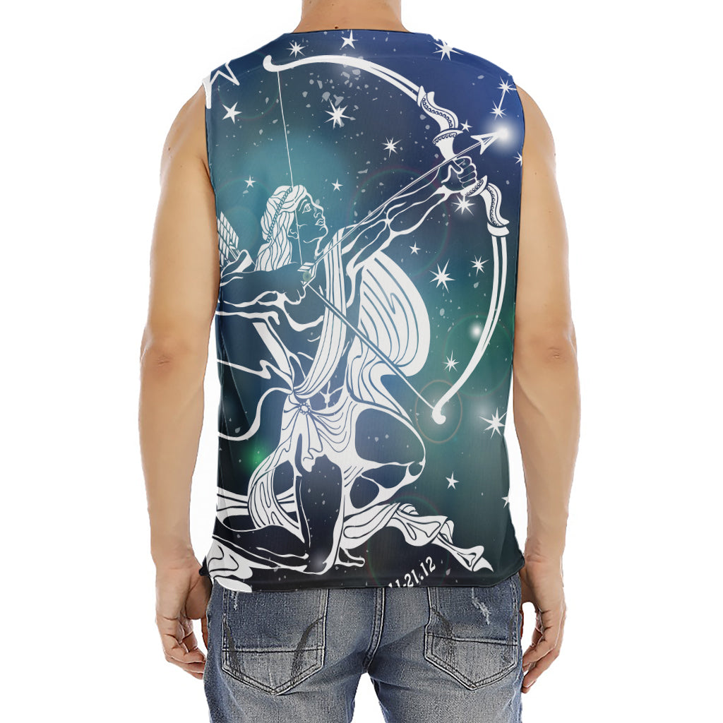 Constellation Of Sagittarius Print Men's Fitness Tank Top