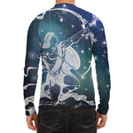Constellation Of Sagittarius Print Men's Long Sleeve Rash Guard