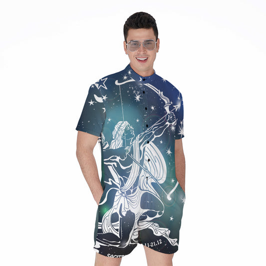 Constellation Of Sagittarius Print Men's Rompers