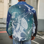 Constellation Of Sagittarius Print Men's Shirt Jacket