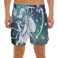 Constellation Of Sagittarius Print Men's Split Running Shorts