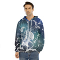 Constellation Of Sagittarius Print Men's Velvet Pullover Hoodie