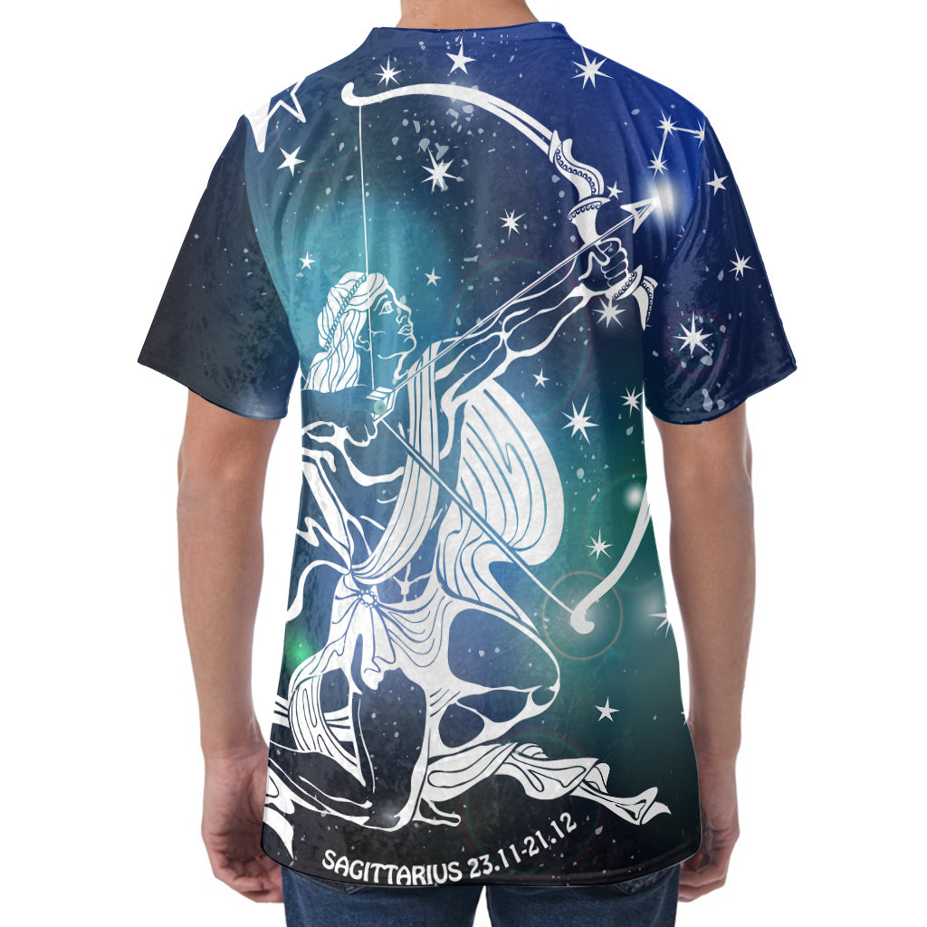 Constellation Of Sagittarius Print Men's Velvet T-Shirt