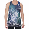 Constellation Of Sagittarius Print Men's Velvet Tank Top