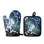 Constellation Of Sagittarius Print Oven Mitt And Pot Holder Set