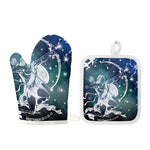 Constellation Of Sagittarius Print Oven Mitt And Pot Holder Set