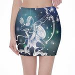 Constellation Of Sagittarius Print Pencil Mini Skirt