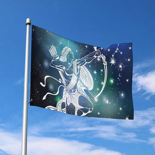 Constellation Of Sagittarius Print Polyester Flag