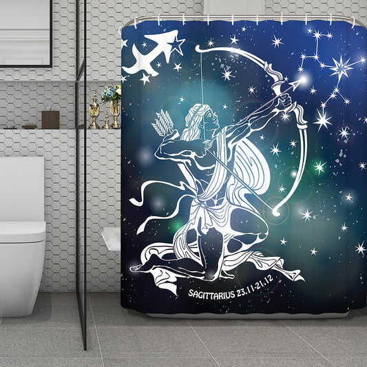 Constellation Of Sagittarius Print Polyester Shower Curtain